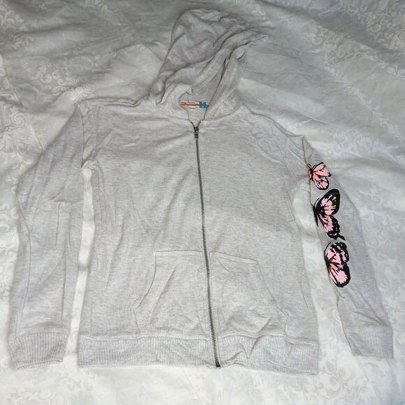 VINTAGE HAVANA Girls Butterfly Sweatsuit Soft / Light Fleece Jogger Hoodie 10/12 - Picture 5 of 11